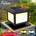Auoyo Outdoor Pillar Lights Solar Charging IP65 Waterproof Column Lamp For Courtyard Fence Column Post Lights Courtyard Lamp Headlight Pillar Fence Post Garden lights 2 Colors. 