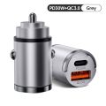 Olaf Mini USB C Car Charger Pull ring PD QC3.0 Fast Charging Adapter for iPhone 14 ProMax Sumsung iPad Huawei phone 100W Charger. 