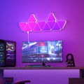 Decorate office bedroom background light RGB light triangle LED quantum wall light smart pick up rhythm bedside light. 