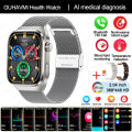 New Medical Grade Health Smartwatch Men's ECG+PPG Blood Glucose Pressure Fat Uric Acid 650mAh AMOLED Sport BT Call Smart Watch. 