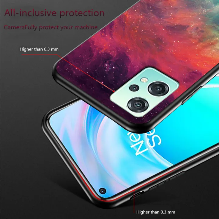 Linman%20Biruiqu%20For%20Oneplus%20Nord%20CE%202%20Lite%205G%20Shockproof%20Starry%20CLuxury%20olorful%20Tempered%20Glass%20Back%20Soft%20Silicone%20Edge%20Case%20Cover%20-%20Image%207