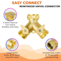 2 Way Garden Hose Connector for Outdor Spigot Splitter Faucet Splitter Y Hose Splitte. 