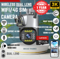 G6 Dual 8Mp | 4G Sim HD Wireless Dual lens CCTV Camera 360 view with HD Infrared Night Vision Indoor/Outdoor. 