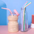 Straw Silicone Colorful Reusable Creative Household Kindergarten Portable Children's Milk Tea Straw. 