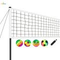 Badminton Net Set Volleyball Net with Pump and Ball Mesh Standard Braided Net for Beach Games Playing Yard Indoor Outdoor Sport Training. 