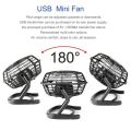 Portable Fan Cooling USB Desktop 4 Inches Fan /DC 5V Mini Cooler 360 Degree Rotatable Fans/For Office Household Electric Fan. 