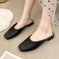 2023New Korean Style Half Slippers Closed Toe Lazy Summer Outer and Inner Wear Daily Date New Shoes Waterproof Durable Half Enclosing Slipper. 