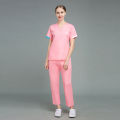 V Neck Nurse Work Suits Scrub Uniform Operating Room Doctor Workwear Scrubs Set Top Pant Solid Color Nursing Uniforms Women Men. 