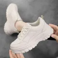 Sneakers Women Platform Light Beige Shoes Plus Size 35-42 Casual Chunky Black Sneakers Woman Trendy Vulcanized Shoes. 