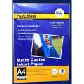 A4 Ink Jet Matt Coted Papers 106 GSM 100 Pack Water Proof  For School / Class Projects/ DVD Cover Printing ETC. 