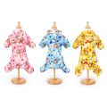 A Pets Puppy Lovely Monkey Frivolous Waterproof Serve Cartoon Printing Raincoat Bring Hat Four Foot Pets Raincoat. 