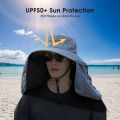 【Heartbeat Girl Store】（NEW） Sun Caps UPF 50 Sun Protection Hat Fishing Hat Outdoor Hiking Hat Anti-UV Flap Hats Quick Dry Fisherman Sports Hiking Visor Hat with Removable Neck and Windproof Strap. 