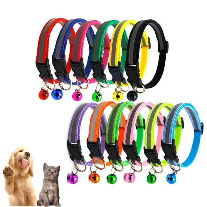 1 Pcs Small Dog & Cat Necktie Collar Reflective Line Nylon Adjustable