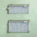 Simple Transparent Mesh Pencil Case Office Student Pencil Cases School Supplies Pen Box. 