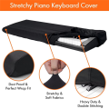 Piano Keyboard Dust Cover, 88 Keys Piano Music Keyboard Dirt Proof Cover with Durable Elastic & Cord Lock Easy Install. 