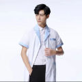 White Gown Hospital Pharmacy Summer Thin Short-Sleeved Health Care Women's Long Sleeve Thick Nurses' Uniform Pharmacy Beauty Work Clothes. 