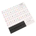 Piano Beginner Sticker Colorful Transparent Removable Large Letter Reusable Piano Keyboard Sticker for 49/54/61/88 Key Keyboards. 