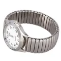 【ThinkWay】Big Numbers Stretchy Steel Men Lady Sports Wrist Watch 1.4. 