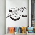 【BestGO】Creative Large Size Music Guitar Wall Sticker Music Room Bedroom Decoration Mural Art Decals Wallpaper Individuality Stickers. 