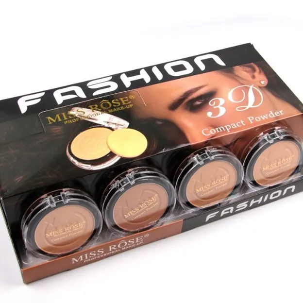 Miss Rose Professional Make Up Compact Powder Studio Fix Powder Plus Foundation Beauty Makeup with Mirror + Sponch