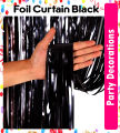 Birthday Black Foil Curtain Fringe Party Backdrops Balloon. 