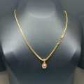 Gold Plated 1.9mm Fox Singapore Chain with Pendant – Elegant & Stylish Jewelry. 