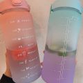 【HOT】 2 L Water Bottle Girls Motivational Water Bottle Straw Cup Leak-Proof BPA Frosted Cup Time Scale Outdoor Sport Water Bottles. 