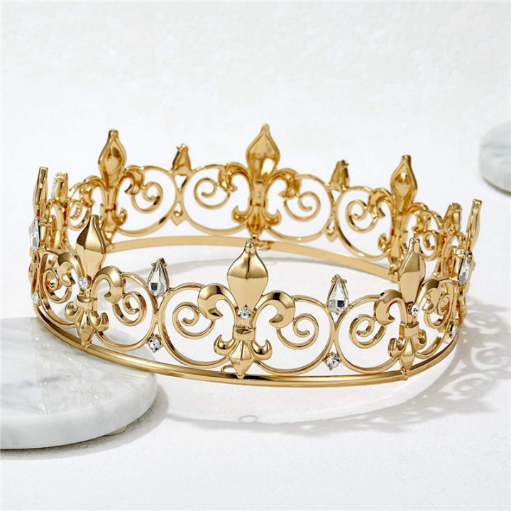 2X%20Royal%20Crown%20for%20Men%20-%20Metal%20Prince%20Crowns%20and%20Tiaras,%20Full%20Round%20Birthday%20Party%20Hats,Medieval%20Accessories%20(Gold)%20-%20Image%205