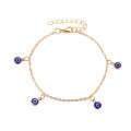 【Popular choice】 Qingwen European and American Foot Ornaments Personalized Eye Pendant Women's Foot Ornaments Fashionable Dripping Simple Anklet Creative Jewelry. 