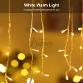 Auoyo Light Strip Christmas Lights Icicle Lighting 4M Curtain String Lights Waterproof Socket Party Garden Eaves Outdoor Decoration For Wedding Party Home Garden Street. 