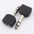 1 to 2 Audio Adapter Plug Jack Converter Mono 6.5mm Microphone Male Plug to Dual 3.5mm Female Jack Y Type Connector. 
