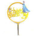Frozen Elsa Theme paper plate paper cup Paper Serviette Cake Topper Foil Balloon Cup Cake Topper Banner Set Partyware. 