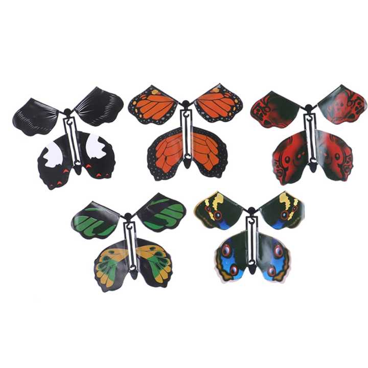 5Pcs Magic Flying Out Butterfly Surprise Magic Props Mystical Trick Toys