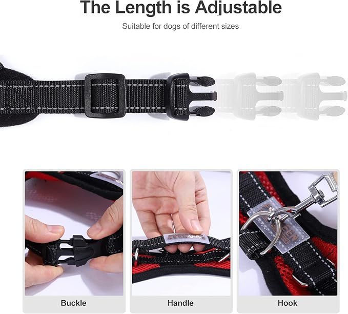 Dog%20Harness%20Pet%20Leash%20Lead%20Set%20for%20Small%20Medium%20Large%20Dogs,%20Adjustable%20Reflective%20No-Pull%20Padded%20Puppy%20Dog%20Harness%20Collar%20Chest%20Vest%20with%20Handle%20Training%20Walking%20Leash,%20Saddle%20Style%20Mesh%20Dog%20Harness%20Comfortable%20Harness%20for%20Small%20to%20Large%20Dogs%20-%20Image%205