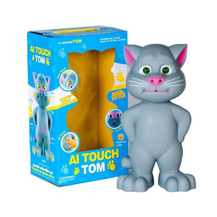 Talking Tom Toy Cat | AI Touch Tom | Cat toys | Tom Robot | Talking Tom With Lights And Touch Sensors | AI Talking Tom