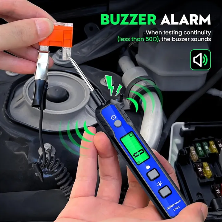 Testing Buzzer Automotive Test Light 0.8V–100V Automotive Voltage Circuit Probe Buzzer ...