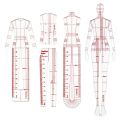 NAMUNY Fashion Illustration Rulers Sketching Templates Ruler Sewing Humanoid Patterns Design Clothing Measuring,Type B. 