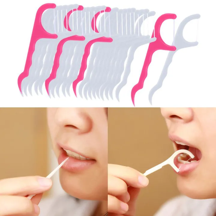 Oral Teeth Clean Care Floss thread Dental Flosser Plastic Tooth Picks 10 pcs
