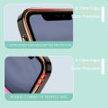 TA for iPhone X Case Shiny Peach Luxury 6D Plating Soft Casing Silicone Square Frame Phone Case Shiny Bling Back Cover + Free Lanyard. 