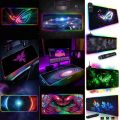 Gaming Mouse Pad LED RGB Large Gamer Mousepad USB LED Lighting Backlit Rainbow Computer Mat Rubber K. 