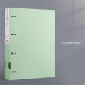 A4 File Folders Display Book 4 Hole Binder Folders Morandi Color Waterproof Document Ring Binder Folder. 