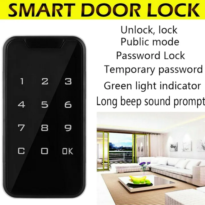 Electronic Smart Digital Electronic Door Lock Fingerprint Press ...