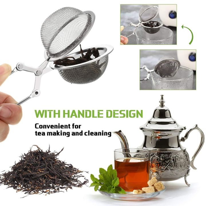 6Pcs%20Tea%20Infuser%20Loose%20Leaf%20Tea%20Snap%20Ball%20Tea%20Strainer%20Spoon%20Stainless%20Steel%20Tea%20Filter%20Steeper%20with%20Handle%20-%20Image%202