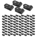 1000 Pcs 1/4 Inch Black Nylon R-Type Cable Clips for Mounting Indoor Outdoor Rope Light Electrical Wire Clamp Fastener. 