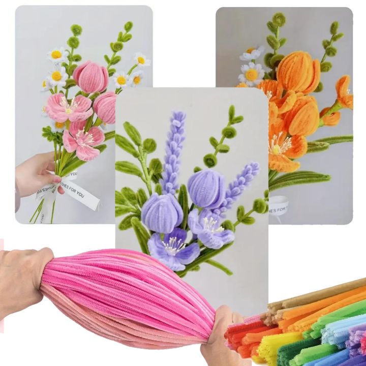 25pcs%2030cm%20Pipe%20Cleaner%20Chenille%20Stems%20Twist%20Sticks%20Hand%20Craft%20Flower%20Sticks%20Handmade%20Colorful%20Sticks%20DIY%20Craft%20Stick%20-%20Image%208