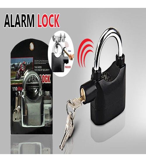 New High Security Siren Alarm Padlock 110db Security Lock Set | Daraz.lk