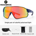 ROCKBROS Polarized Sunglasses for Men Full Rim Cycling Shades Wide Goggles Lightweight Eyewear Bicycle Accessories. 