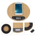 Round Bamboo Wooden Digital LCD Electronic Kitchen Cooking Food Weighing Scales. 