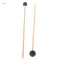 2x Marimba Mallets with Wooden Handle Percussion Instrument Kit Beater Rubber Mallet Percussion Xylophone Bell Mallets for Practitioners. 