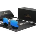 Kingseven 2024 new design polarized uv400 half frame square Original sunglass. 